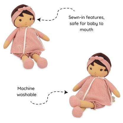 Kaloo - Tendresse Amandine Soft Doll 15.6" X-Large - Ages 0+ - Cuddling with Plush Figure Toys - Adorable Design - Multiple Fabrics and Rich Textures - Machine Washable - Ages 0+ - K200014