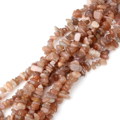 LAIDANLA Sunstone 400pcs Natural Chip Stone Beads 5-8mm Healing Crystal Irregular Gemstones Drilled DIY Loose Rocks Bead Crystal for Bracelet Earrings Necklace Jewelry Making Crafting