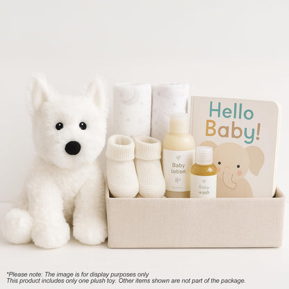 WEIGEDU West Highland White Terrier Dog White Westie Puppy Stuffed Animals Plush Toys for Kids Girls Boys Baby Birthday Bedtime Gift, 12 inches