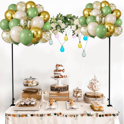 Over The Table Rod Stand with Clamps Adjustable 31"-110'' Length 31"-64" Height Table Balloon Arch Stand with Storage Bag Metal Decorating Rod for Table Hanging