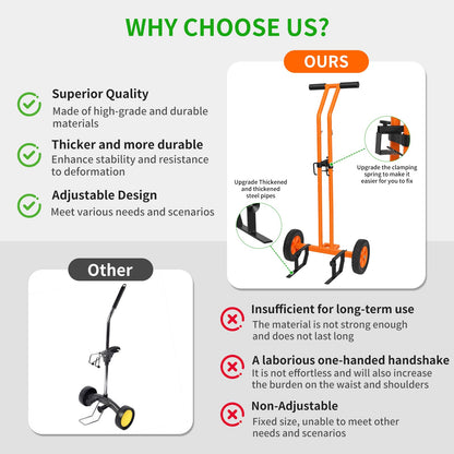 Plant Dolly,Plant Caddy With Wheels,Cart With Adjustable Grabbing Arm For Garden Plant Pot Mover Trolley Cart With Strap, For Indoor & Outdoor, 200 Lbs Weight Capacity, Enhanced And Upgraded Version