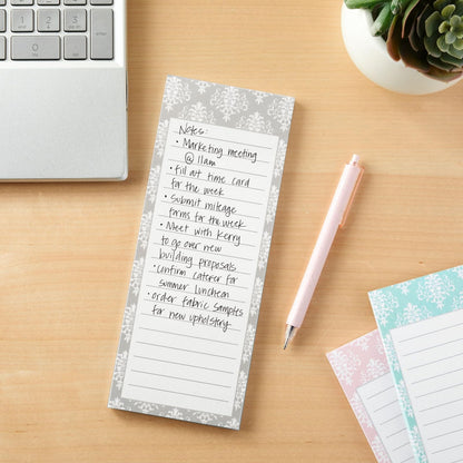 Juvale Magnetic Note Pads for Refrigerator - 60-Sheet Grocery List Notepads with Magnet - Magnetic Shopping List Pad for Fridge - 3.5 x 9 in, Multi, Pack of 12