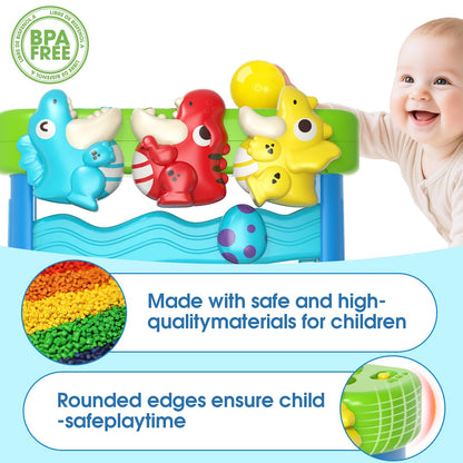 LACCHOUFEE Feeding The Dinosaur, Interactive Toddlers Toy, 1+ Year Old Baby Boys & Girls Gift, Musical Toys for Infant One Year Birthday Present, Babies Ages 6-12-18-24 Months Education Learning Toys