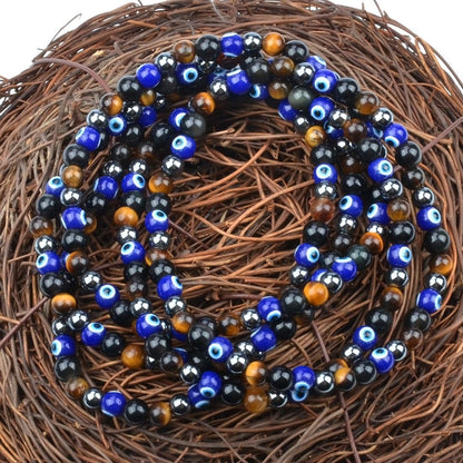 MASSIVE BEADS Ultimate Protection - Stone of Strongest Protect - Handmade Yoga Stretch Elastic Bracelet Natural Stone Crystal Healing Power Energy Gifts for Unisex Adult 4mm