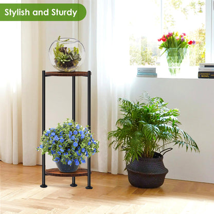 Lilybud--lily Plant Stand Indoor Outdoor, 30'' Tall Plant Stands for Indoor Plants, Heavy Duty Indoor Plant Shelf, 2 Tier Flower Stand for Living Room, Balcony, Deck