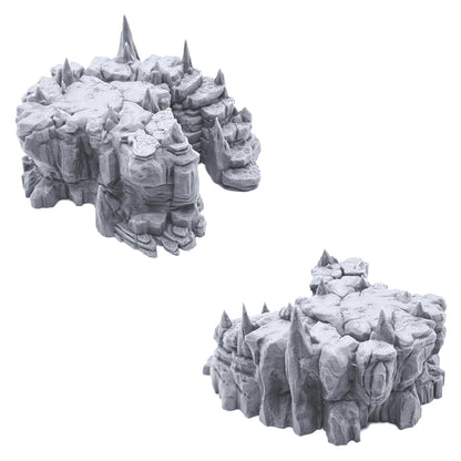 EnderToys Raised Caverns - DND Terrain Scenery for Tabletop 28mm Miniatures Wargame