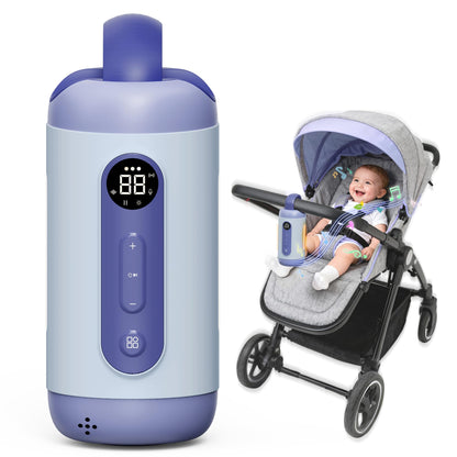 Rechargeable Hands-Free Baby Rocker & Sleep Soother – Portable Vibration Device with 6 Levels, 21 Melodies & Smart Sensor – Fits Most Strollers, Car Seats & Baby Gear, Travel Essential for Newborns