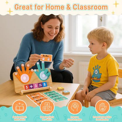 LovesTown Preschool Learning Toys, Educational Math Manipulatives Finger Counting Blocks, Tracing Number for Toddlers, Homeschool Classroom Supplies Birthday Boys Girls Gifts