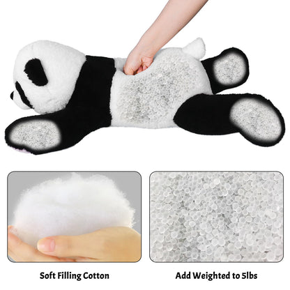 Wepop 5lb Weighted Stuffed Animals, 24in Big Panda Plush, Cute Soft Plushie Pillows for Adults Boys Girls