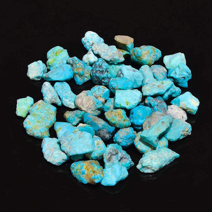 GEMKORA 30 carats Genuine Raw Turquoise Stone, Loose Gemstone and Crystals, Wholesale Lot, Blue Rough Crystals, Turquoise Rock, Jewelry Making Supplies, DIY & Crafts, 5 to 7pcs