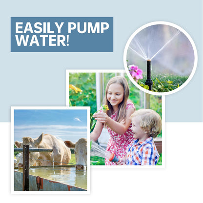 Solar Well Pump Kit with Timing Function, Submersible Pump, Four Solar Panels with Fixed Bracket, Thickened Waterproof Box with Upgraded Controller, Battery, and Timer for Well and Irrigation