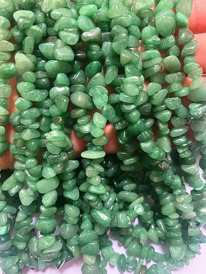 PLTbeads 7-8mm Natural Green Aventurine Gemstone Chips Beads Healing Crystals Waist Bracelets Necklace Kit Irregular Stone DIY Crafts Design Jewelry Making