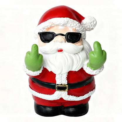 Daisylily Funny Santa Snowman Statue Figurine Christmas Decor, Naughty Xmas New Year's Gifts for Desk Shelf Ornaments - Santa