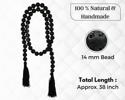 Amazing Gemstone Lava Crystal Farmhouse Decor Beads with Tassel - 38" Crystal Bead Garland Decor for Farmhouse Wall Decor, Home, Coffee Table, Shelf - Rustic Country Boho Prayer Beads Wall Decor