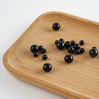 10mm Natural Black Agate Round Bead - 35PCS Bulk Gemstone Beads for Jewelry Making, DIY Bracelets, Necklaces - Includes Crystal Stretch Cord - Beads for Crafting Gifts