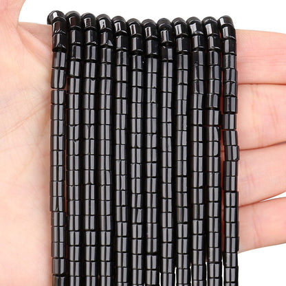 BONNY BOXX Natural Black Obsidian Spacer Beads, Loose Semi Precious Flat Round Gemstone Heishi Disc Stone Beads for Beading Jewelry Making 4mm*4mm