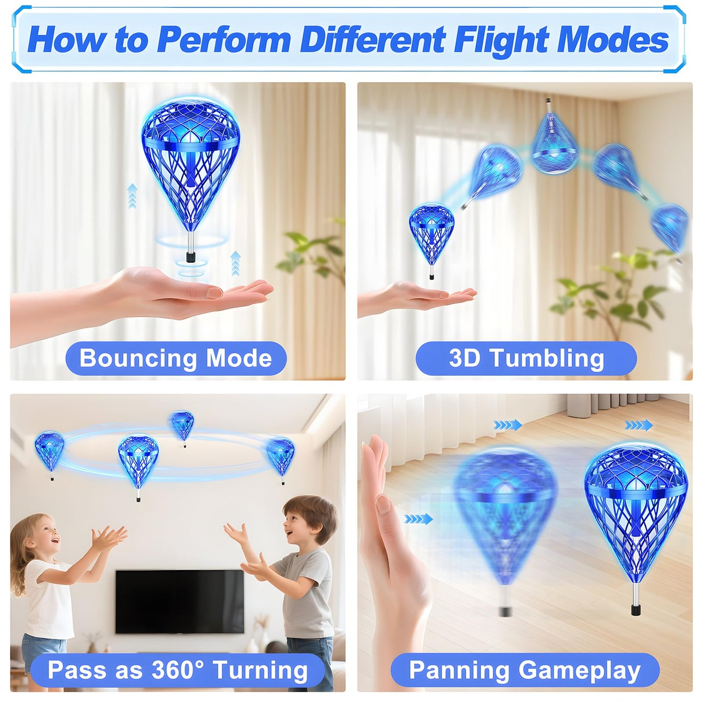 Titenmaoyi Flying Bouncing Toys - Flying Orb Ball Cool Toys for Kids Boys Girls 6-8 8-10 10-12 12-14 - Toss and Catch LED Shuttlecock - Sports Gifts for Boys Girls Teens
