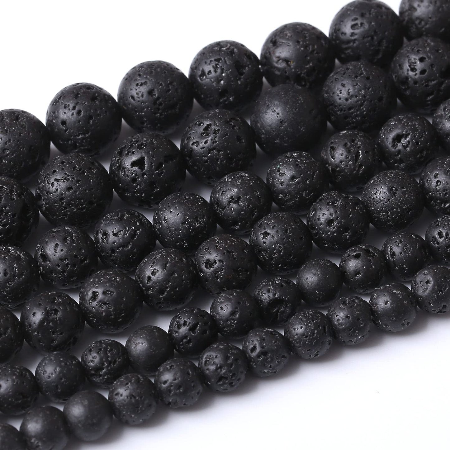 36PCS 10MM Natural Lava Stone Beads Energy Healing Beads for DIY Jewelry Bracelet Necklace Making for Jewelry Making15Inch