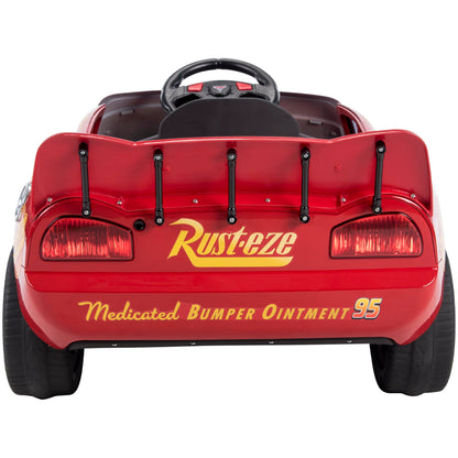 Huffy Lightning McQueen 6V Ride-On Toy Car with Headlights & Engine Sounds, Foot Pedal Drive, Up to 2.5 MPH, Ages 3–7