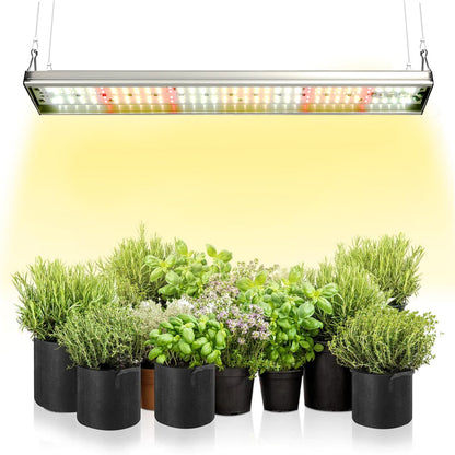 CANAGROW CG-400 LED Grow Lights for Indoor Plants, Upgraded Full Spectrum Plant Light with 5000K 3000K Daylight + 660nm Red Hanging Growing Lamps for Seed Starting Seedlings Succulents Vegetable