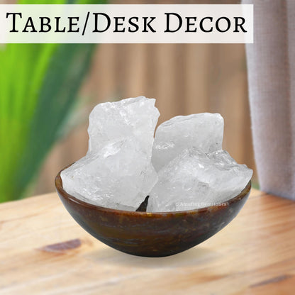 Amazing Gemstone Clear Quartz Raw Crystals and Healing Stones, Natural Rocks For Tumbling - DIY Raw Stones And Crystals (1 Piece)