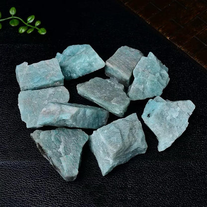 1LB Natural Amazonite Stone Raw Healing Crystals, Energy Stones for Meditation, Reiki, Chakra Balancing, Home Décor and Spiritual Gifts (10-30mm)