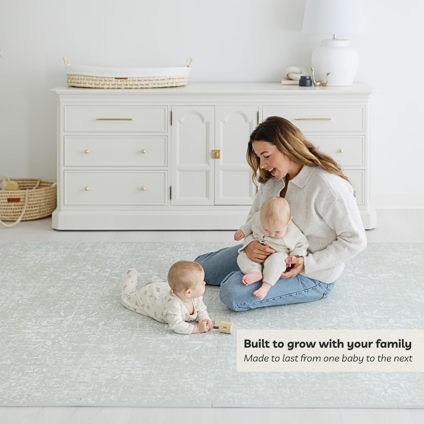 Little Landings Baby Play Mat for Floor - Eden (4x6ft) - Premium EVA Foam Play Mat for Babies & Toddlers (Ages 0-5+) - Non-Toxic Playmat for Tummy Time, Crawling & Playroom - Stylish & Comfortable