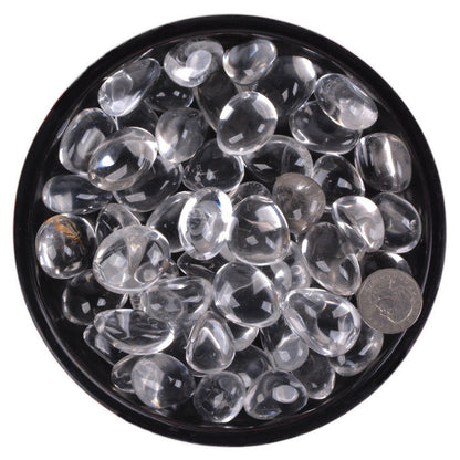 100 Grams Clear Quartz Tumbled Polished Natural Crystal Healing Pocket Stones Rock Collection