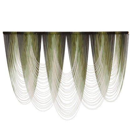 Macrame Wall Hanging Dip-Dyed Large Macrame Wall Decor Yarn Tapestry 57" W x 41" L For Headboard Bedroom Living Room Boho Fiber Home Art