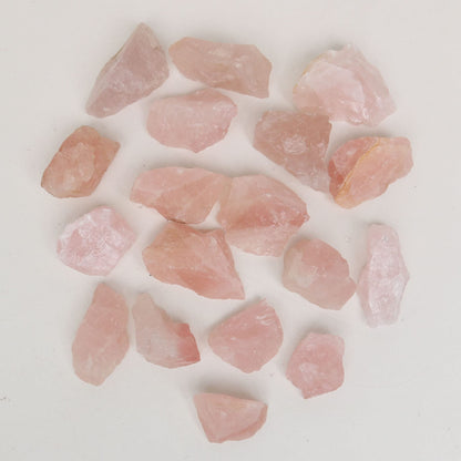 REAL-GEMS Natural Raw Rose Quartz 1lb Lot Healing Crystals Rough Stones for Tumbling, Cabbing, Polishing, Wire Wrapping, Wicca & Reiki Crystal Healing, Mix Gemstones,7 Chakra (Rose Quartz)