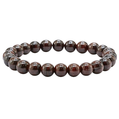 Amazing Gemstone Crystal Bracelet for Women Men's Gifts - Protection Healing Crystal Bracelet - 8mm Gemstone Beaded Stretchable Bracelet Pulseras Para Hombres Mujer Stocking Stuffers Mothers Day Gift (Garnet)