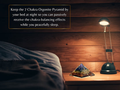 Amazing Gemstone Large Orgone Pyramid | Natural Chakra Pyramid Crystal | Metatron Orgonite Pyramid | Organ Pyramids Positive Energy Healing