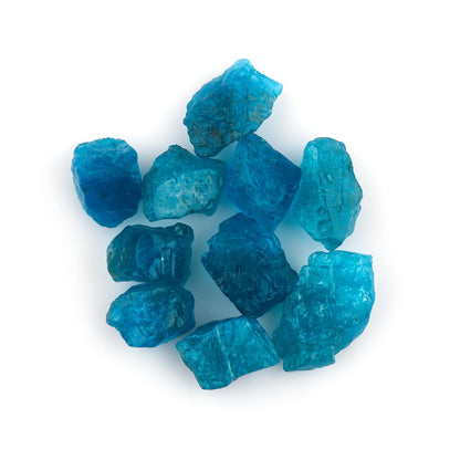 CRYSTALIS 100 carats Natural Raw Neon-Apatite, High Grade Loose Gemstone Wholesale Bulk Rough Jewelry Making Supply, Chakra Stones, Wire Wrapping, DIY, Gem Collection, Tumbling, 8-15mm
