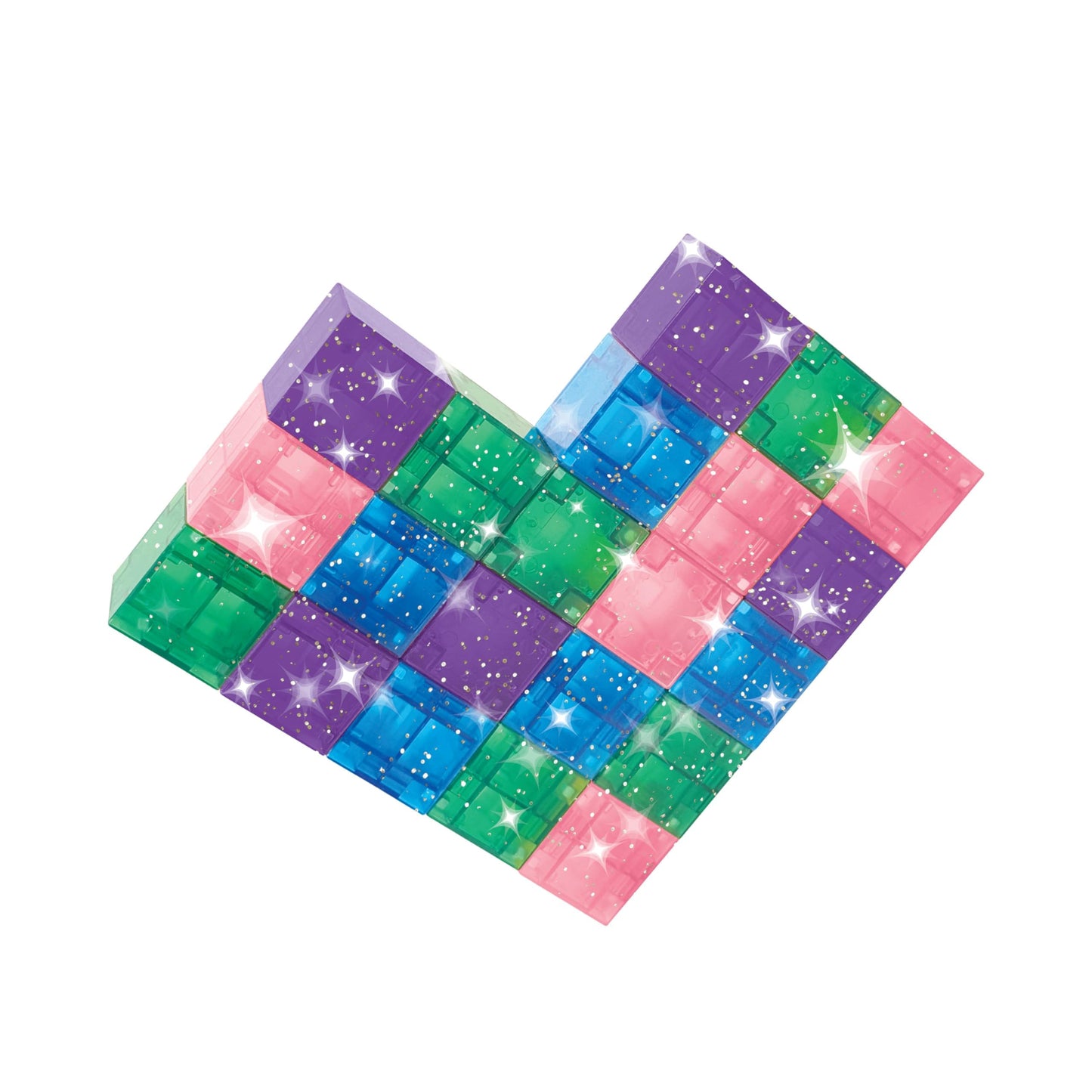 Crayola Glitter Magnetic PIP Cubes, Mini Magnetic Blocks Playset, STEM & Montessori Building & Educational Toys for Kids, Travel Toys for Boys and Girls Ages 3+, 27-Piece Set