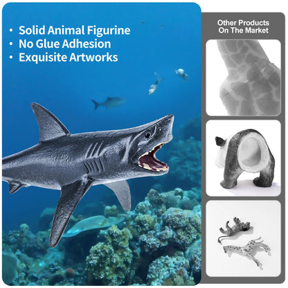 THINKBAY 36PCS Sea Animal Toys with Shark, Whale, Octopus & Other Ocean Animal FigurinesToys for Kids, Ocean Theme Cake Toppers Party Favors Birthday Gift for Boys Girls