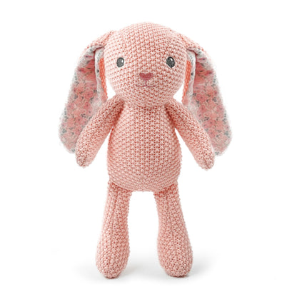 JUSTQUNSEEN Realistic Buuny Stuffed Animals, 11 inch Crochet Stuffed Animal Toys for Babies, Birthday and Easter Gifts for Girls and Boys, Knitted Cute Toy and Soft Plush Pink Rabbit Toys
