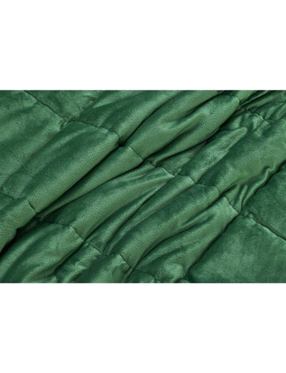 TONGDADA Minky Weighted Blanket | 40''x60'',10lbs | Cozy and Soft Minky Weighted Throw Blanket | Luxury Velvet with Premium Glass Beads | Dark Green Minky