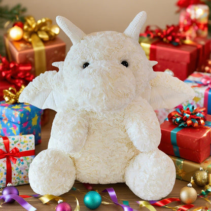 SUSULF Little Flying Dragon - Cute Stuffed Animal Plush Toy - Adorable Soft Dragons Toy Plushies and Gifts - Perfect Present for Kids (White,7.87in/20cm)