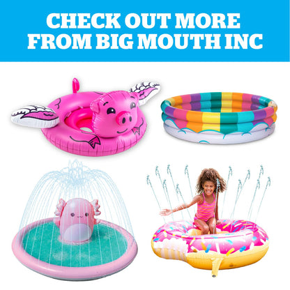 BigMouth Inc Splash Pad Sprinkler Water Toy for Kids, Outdoor Summer Backyard Spray Game for Toddlers - Strawberry