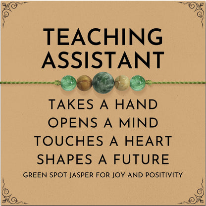 ZOKCC Teacher Assistant Appreciation Gifts for Women: Spiritual Crystal Healing Stone Anxiety Protection Bracelets Birthday Christmas Gifts for Teacher Assistant