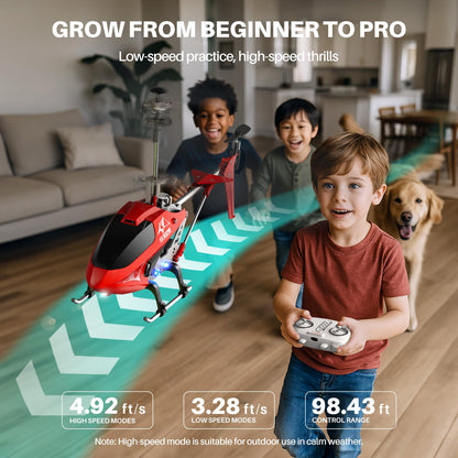 SYMA S107H-E RC Helicopter for Kids 8-12 and Beginners, Remote Control Helicopter with Altitude Hold, 2 Speed Modes, Whole Alloy Toy for Boys Girls Indoor Gift