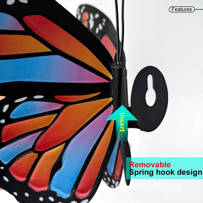 EOORAU Metal Butterfly Outdoor Wall Decor - 3pcs Metal Butterflies Wall Hanging Sculpture Decorations for Fence Patio Yard Garden Tree Gift for Mom Friends