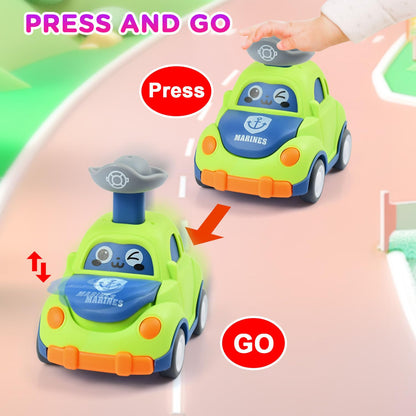 soi-meme 8 Pack Press and Go Car Toys for Toddlers1 2 3 Year Old,Infant Play Vehicle Set Toys for 1-3, Baby Car Toys for 18 Months,First Birthday Gifts for Boys