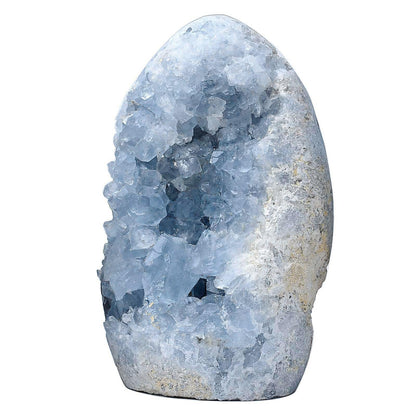FZBHRO Natural Blue Celestite Cluster Geode Healing Crystal Stone Collection Mineral Specimen Home Office Decor Meditation Gifts 0.8-1.3 Pound