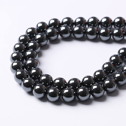 71pcs 6mm AAA Black Hematite Beads Natural Stone Gemstone Round Loose Beads for Jewelry Making DIY Bracelets Necklace Earrings