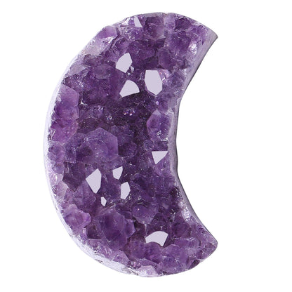 ZHIYUXI Moon Gifts Crystal Cluster Gemstones Amethyst Healing Crystals Moon Gifts for Women Gem Stone Rock Geode Protection Crystals Raw Stone Decor Energy Balance Reiki Home Decor