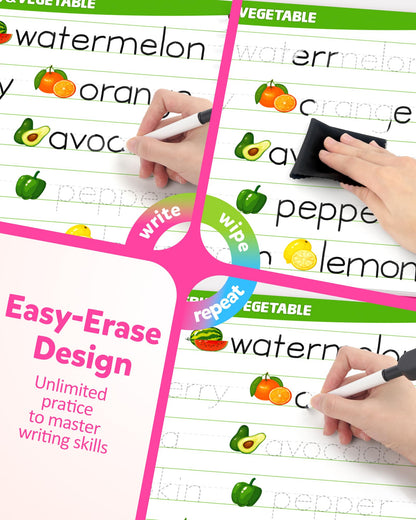 Coogam Montessori Preschool Learning Activities for Toddler Girls Age 3-5, Busy Book with Tracing & Handwriting Practice, Educational Autism Sensory Travel Toys for Girls Birthday Gifts