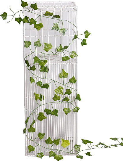 3 Pack (21Ft) Fake Ivy Garland Artificial Fake Vines Leaf Flower Balcony décor Outdoor Plant Leaves for Garden Decorations Wall Fence screening Table Bedroom Aesthetic