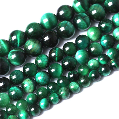 45PCS 8MM AAA Green Tiger Eye Stone Beads Natural Gemstone Bead Crystal Healing Energy Jewelry Making DIY 15 inches