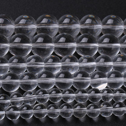 Natural White Glass Beads Gemstone Round Crystal Energy Jade Beads Stone Beads for Jewelry Making DIY Bracelet Necklace Jewelry Making 1 Strand 15.5inch 50PCS 10MM